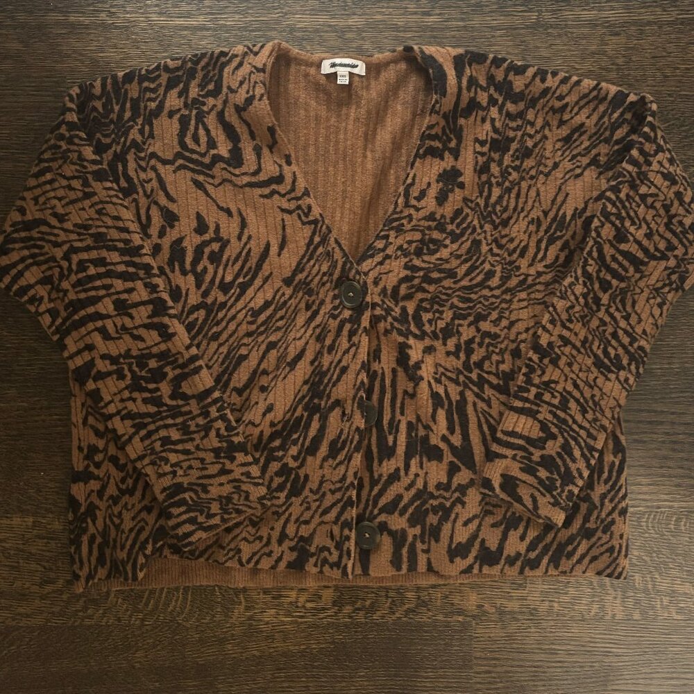 Madewell Zebra Print Cardigan